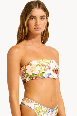 Bikini Tops|Seafolly Riviera Coast Reversible Tube Top White