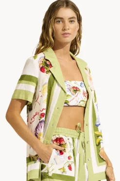 Tops|Seafolly Riviera Coast Shirt Sage