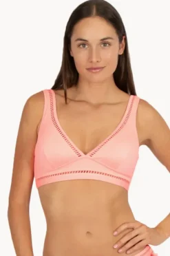 Bikini Tops|Baku Rococco D/DD Cup Longline Bralette Coral