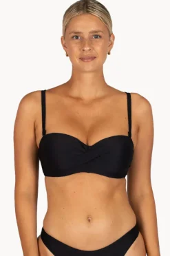 Bikini Tops|Baku Rococco D/DD Cup Twist Bandeau Nero