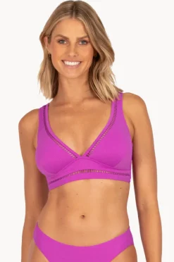 Bikini Tops|Baku Rococco D/DD Ladder Longline Bra Hibiscus