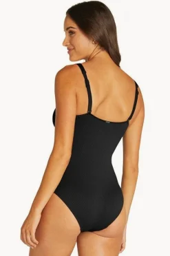 One Pieces|Baku Rococco D/E Cup Ring Front One Piece Nero