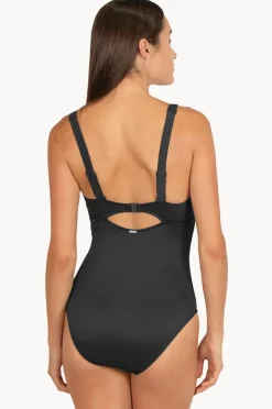 One Pieces|Baku Rococco E/F Underwire Lace Up One Piece Nero