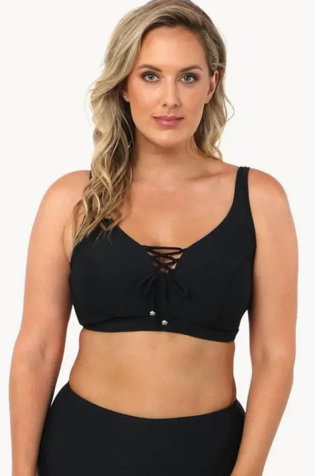 Bikini Tops|Baku Rococco F/G Cup Lace Up Bra Nero