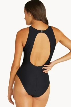 One Pieces|Baku Rococco High Neck One Piece Nero