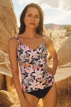 Tankini Tops|Sunseeker Rome Twist Front Tankini Separate Rome black