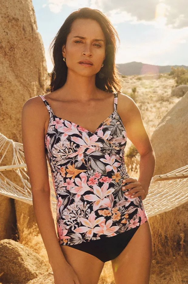 Tankini Tops|Sunseeker Rome Twist Front Tankini Separate Rome black