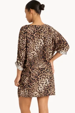 Dresses|Monte u0026 Lou Romeo 3/4 Sleeve Shirt Dress Leopard
