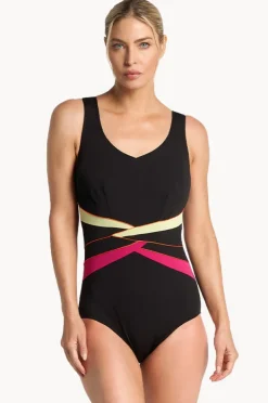 One Pieces|Poolproof Rozella E/F Cup Pipe Splice Tank One Piece Black/Lime