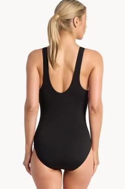 One Pieces|Poolproof Rozella Side Splice Tank One Piece Black/Lime