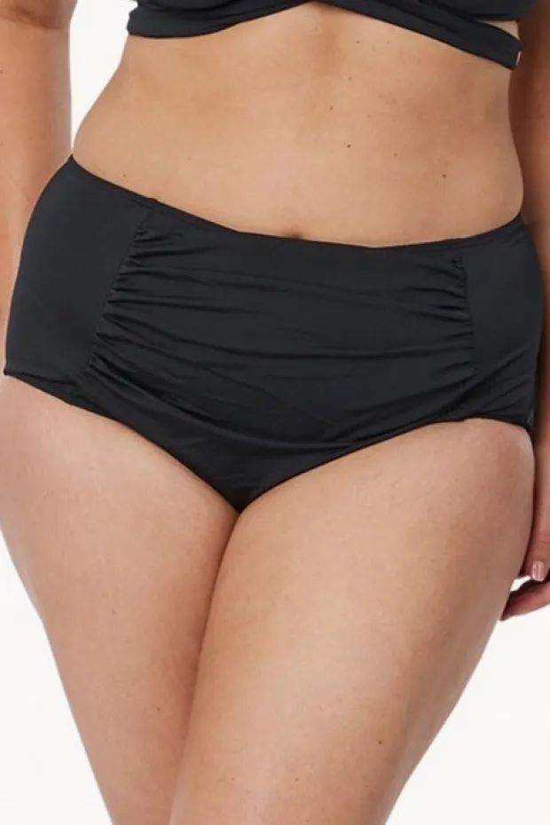 Bottoms|Genevieve 50s Gathered Brief Black