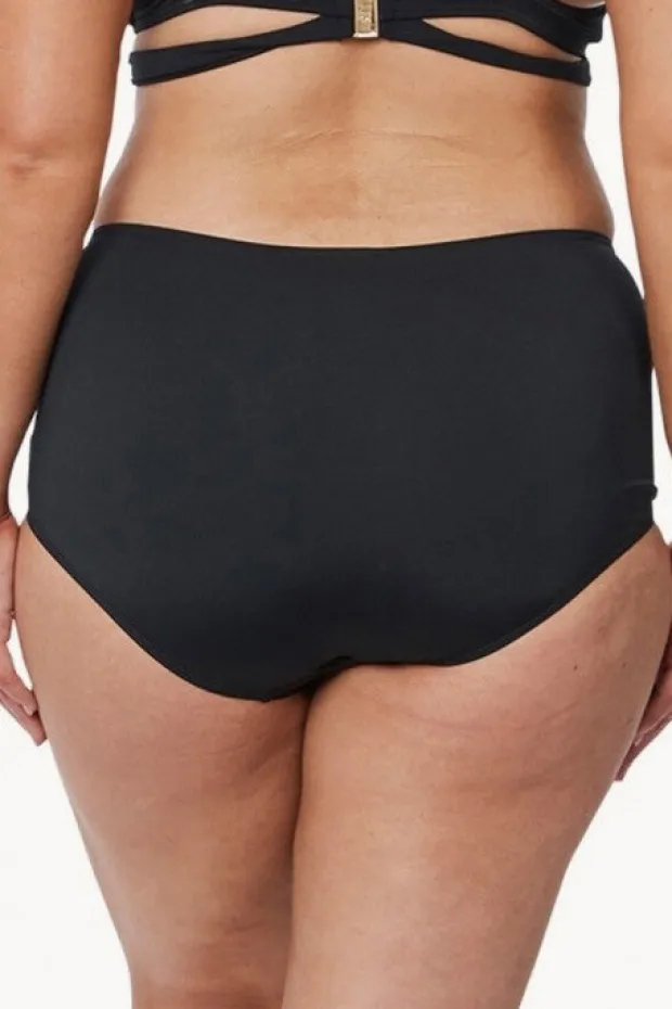 Bottoms|Genevieve 50s Gathered Brief Black