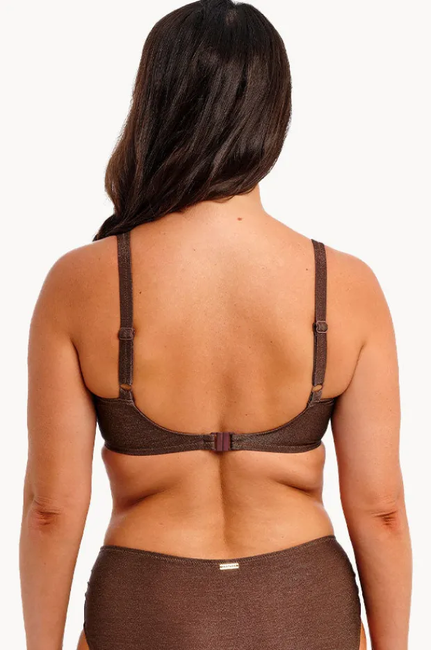 Bikini Tops|Fantasie Sabana Sparkle G Cup Gathered Full Cup Bra Chestnut