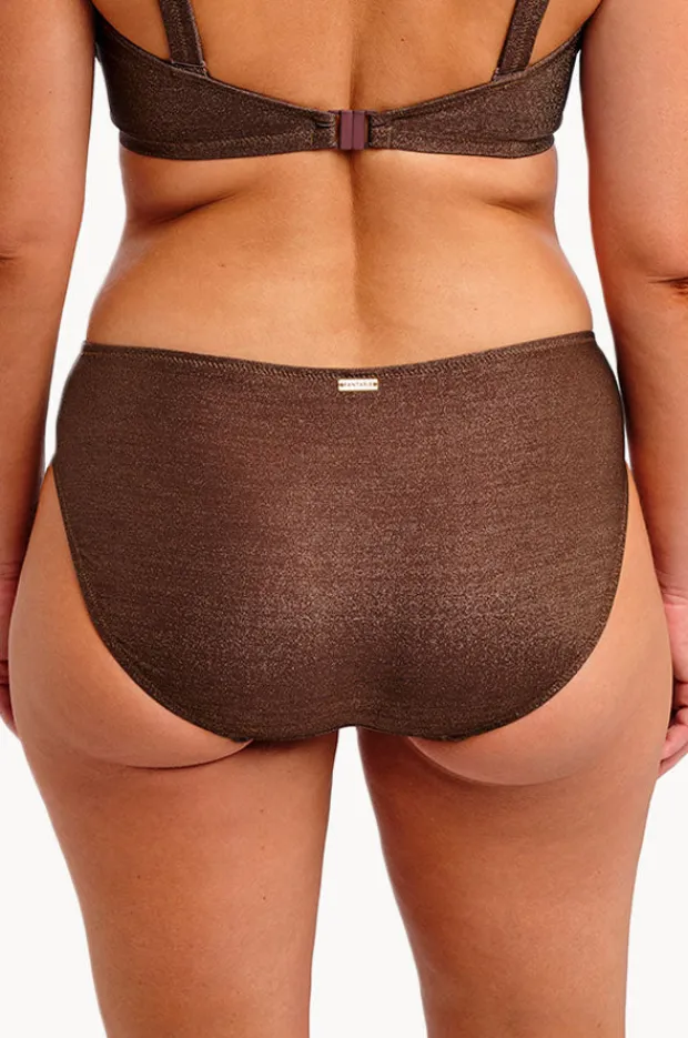 Bottoms|Fantasie Sabana Sparkle Mid Rise Brief Chestnut