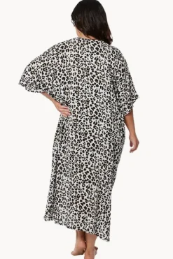 Overswim|Sundrenched Safari Long Kaftan Black