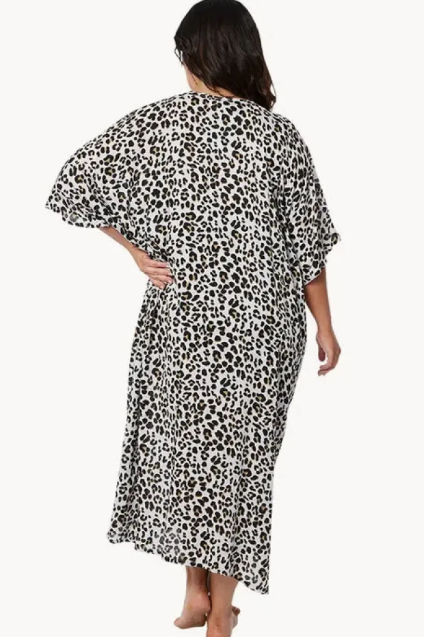 Overswim|Sundrenched Safari Long Kaftan Black