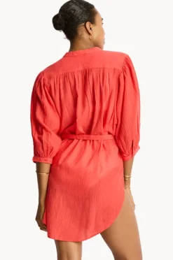 Overswim|Sea Level Salt Boho Shirt Red