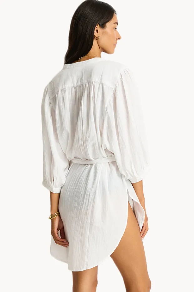 Overswim|Sea Level Salt Boho Shirt White