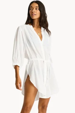 Overswim|Sea Level Salt Boho Shirt White
