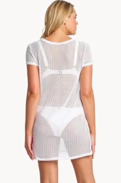 Overswim|Sunseeker Salt Mesh T-Shirt Dress White