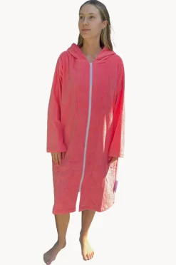 Towel Robes & Ponchos|Towel Robes & Ponchos|Back Beach Co Salty Hooded Towel Robe S/M Peach