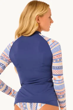 Rashies & Sunsuits|Rip Curl San Carlos Long Sleeve Suntop Dark Blue