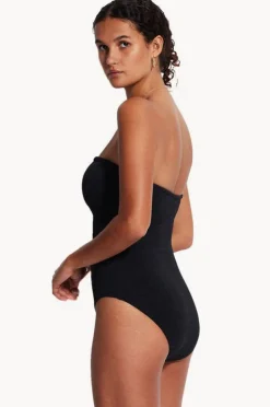 One Pieces|Seafolly Sea Dive DD Cup Bandeau One Piece Black