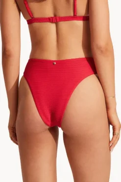 Bottoms|Seafolly Sea Dive High Rise Pant Chilli red