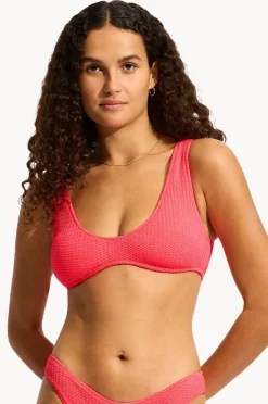 Bikini Tops|Seafolly Sea Dive Multi Fit Longline Top Snapdragon