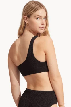 Bikini Tops|Seafolly Sea Dive One Shoulder Bandeau Black