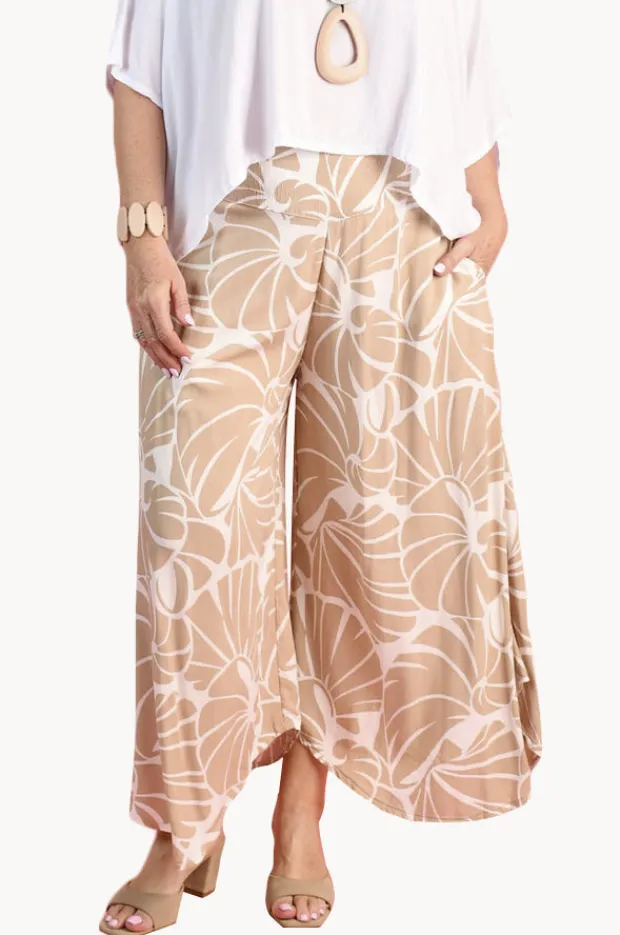 Pants|Bodacious Seashell Sydney Wide Leg Pant Natural