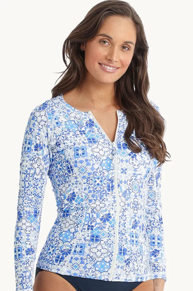 Rashies & Sunsuits|Sunseeker Seville Suntop White