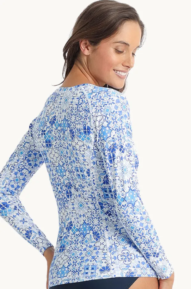 Rashies & Sunsuits|Sunseeker Seville Suntop White