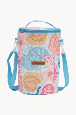 Cooler Bags|Picnic Vibes|Annabel Trends Shelly Beach Barrel Cooler Bag Blue/multi
