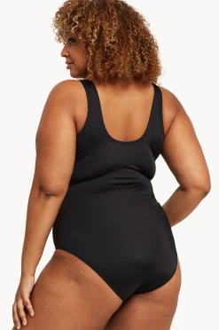 One Pieces|Zoggs Shimmer Scoopback One Piece Black/Silver