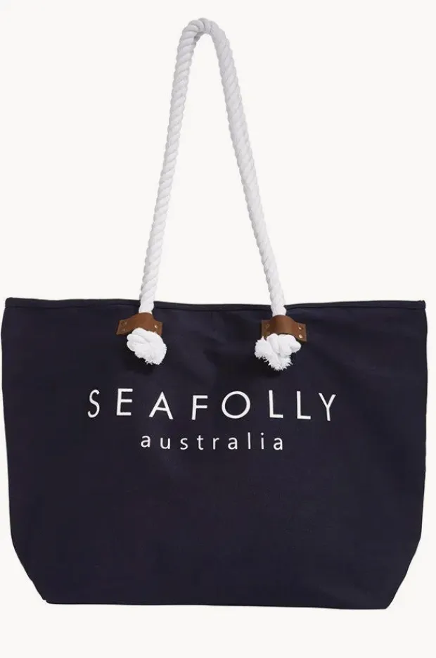 Beach Bags|Bags|Seafolly Ship Sail Tote Indigo