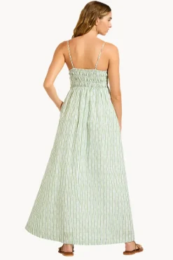 Dresses|Seafolly Shirred Midi Dress Sage