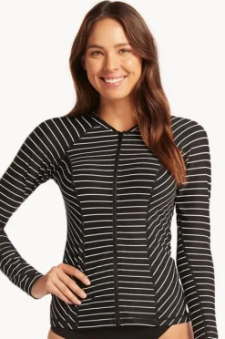Rashies & Sunsuits|Sea Level Shoreline Long Sleeve Suntop BLACK