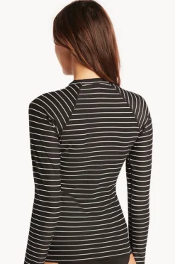 Rashies & Sunsuits|Sea Level Shoreline Long Sleeve Suntop BLACK