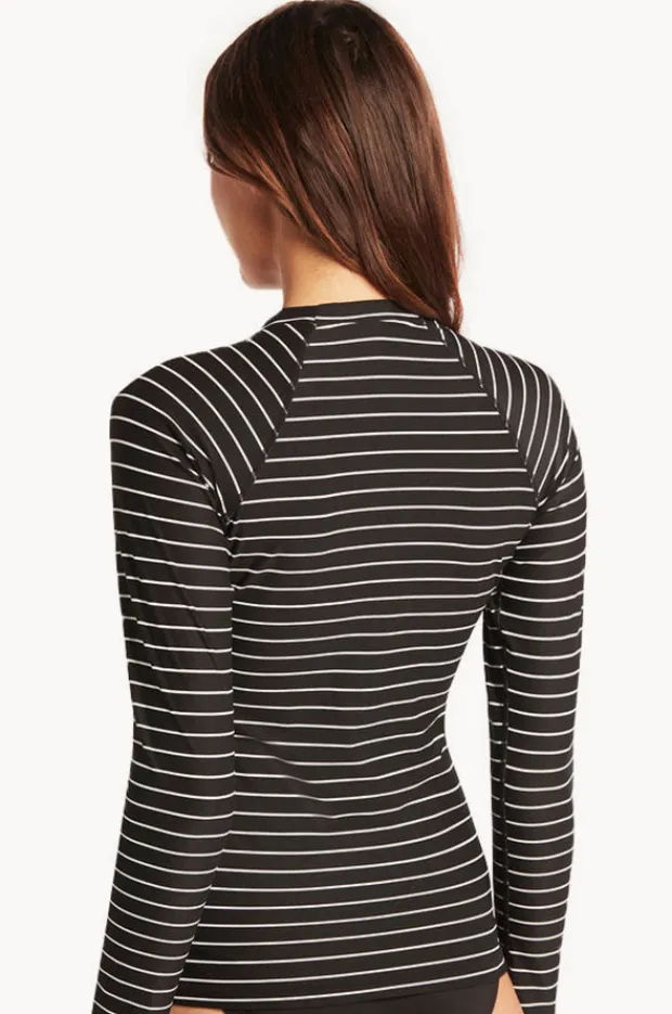 Rashies & Sunsuits|Sea Level Shoreline Long Sleeve Suntop BLACK