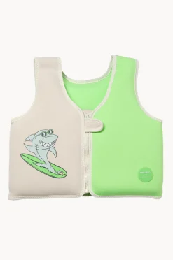 Floaties & Swim Aids|Floaties & Swim Aids|Sunny Life Shred Shark Swim Vest 3-6 Years Green