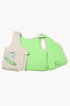 Floaties & Swim Aids|Floaties & Swim Aids|Sunny Life Shred Shark Swim Vest 3-6 Years Green