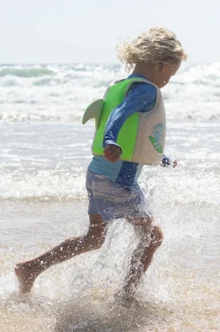 Floaties & Swim Aids|Floaties & Swim Aids|Sunny Life Shred Shark Swim Vest 3-6 Years Green