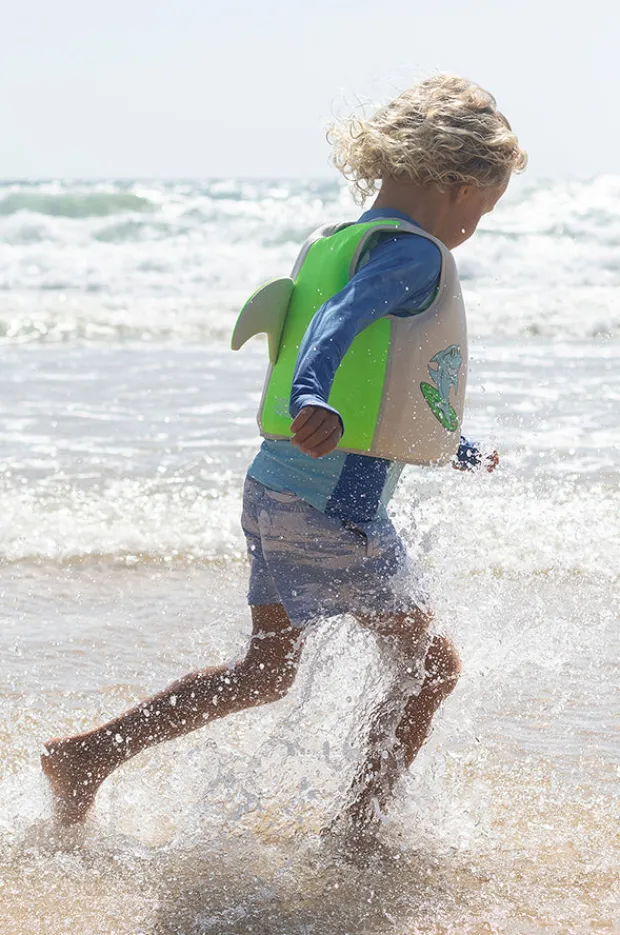 Floaties & Swim Aids|Floaties & Swim Aids|Sunny Life Shred Shark Swim Vest 3-6 Years Green