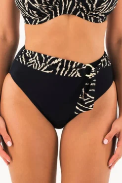 Bottoms|Fantasie Silhouette Island High Waist Brief Black/Cream