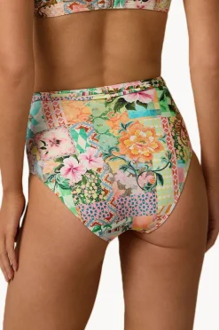 Bottoms|Monte u0026 Lou Simi High Waist Belted Retro Pant Multi