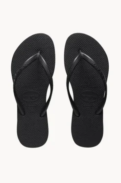 Footwear|Havaianas Slim Basic Thong Black