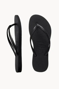 Footwear|Havaianas Slim Basic Thong Black