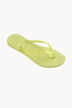 Footwear|Havaianas Slim Metallic Thong Matcha