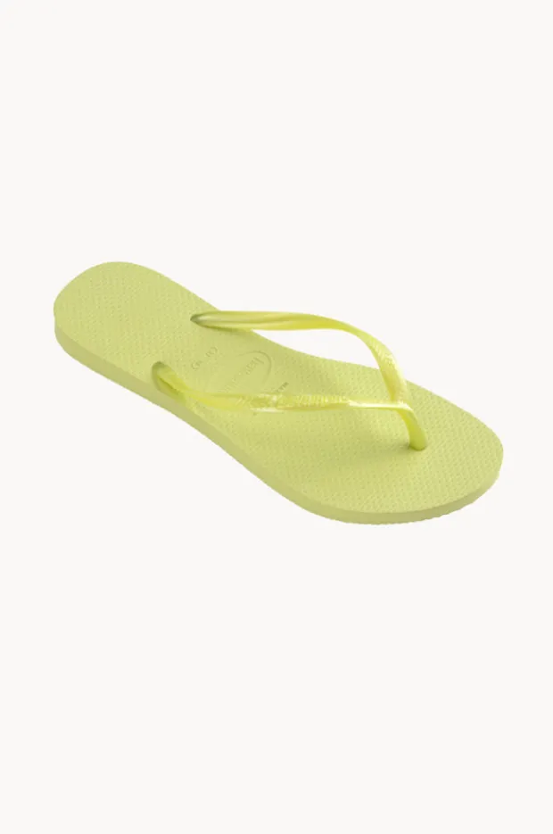 Footwear|Havaianas Slim Metallic Thong Matcha